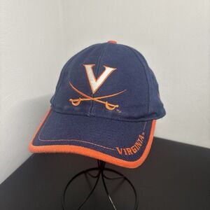 University of Virginia Baseball Cap Hat Navy Blue Orange UVA Cavaliers Strapback
